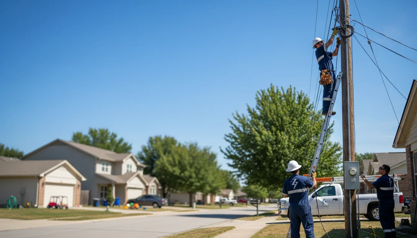 Residential electrician providing installation services in Mound Bayou, MS